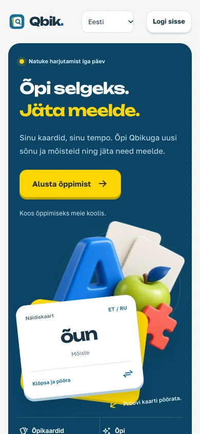 Qbik — telefonivaade
