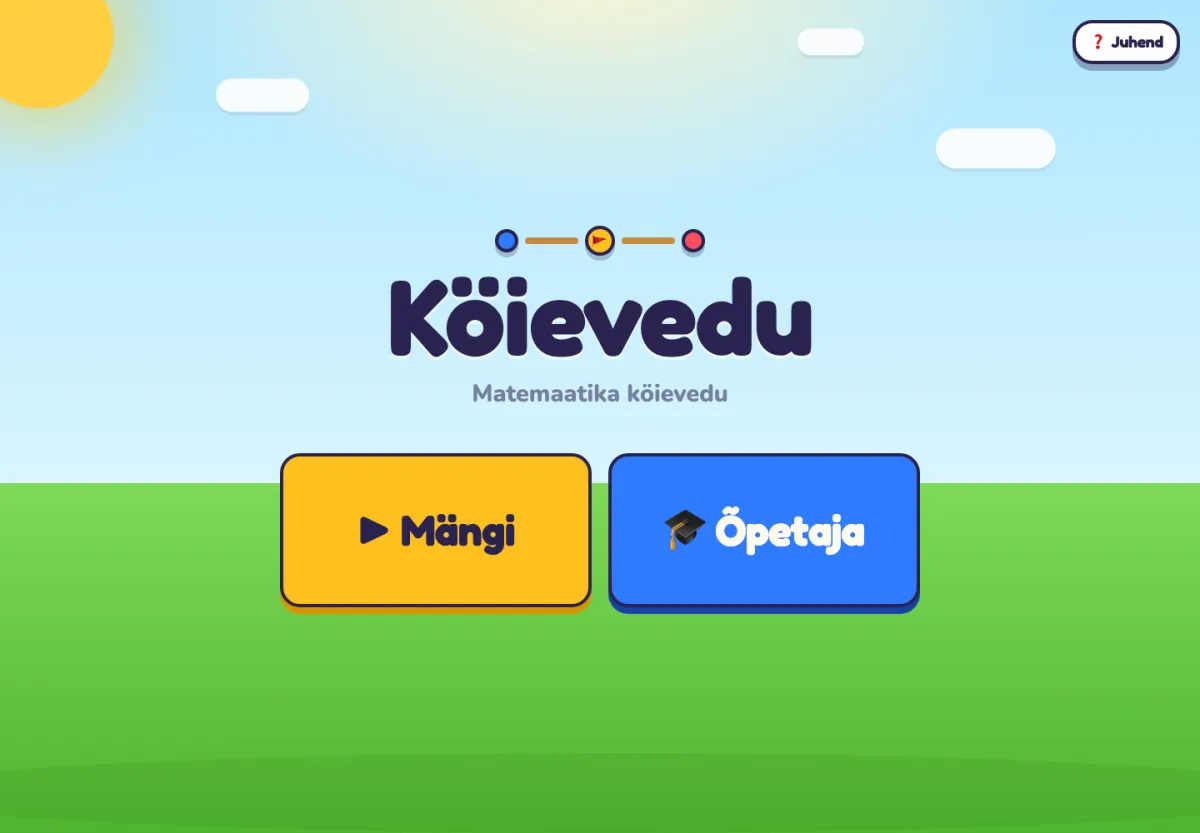 Köieveo rakenduse avaleht